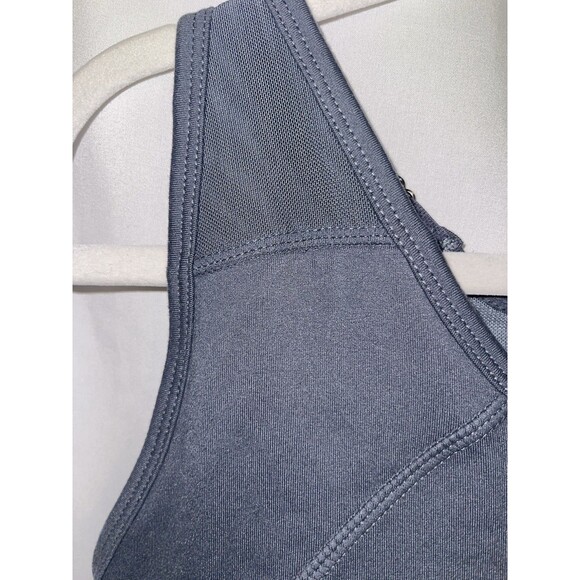 Jessica Simpson Sports Bra Racerback Warm Up Gray Turquioise Women’s Size 40D - Picture 3 of 6